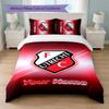 FC Utrecht Set Biancheria da Letto Personalizzato con Nome Testo 1 Copripiumino+2 Federe Logo Calcio Regalo Personalizzato per Occasioni Speciali Decorazione Camera da Letto