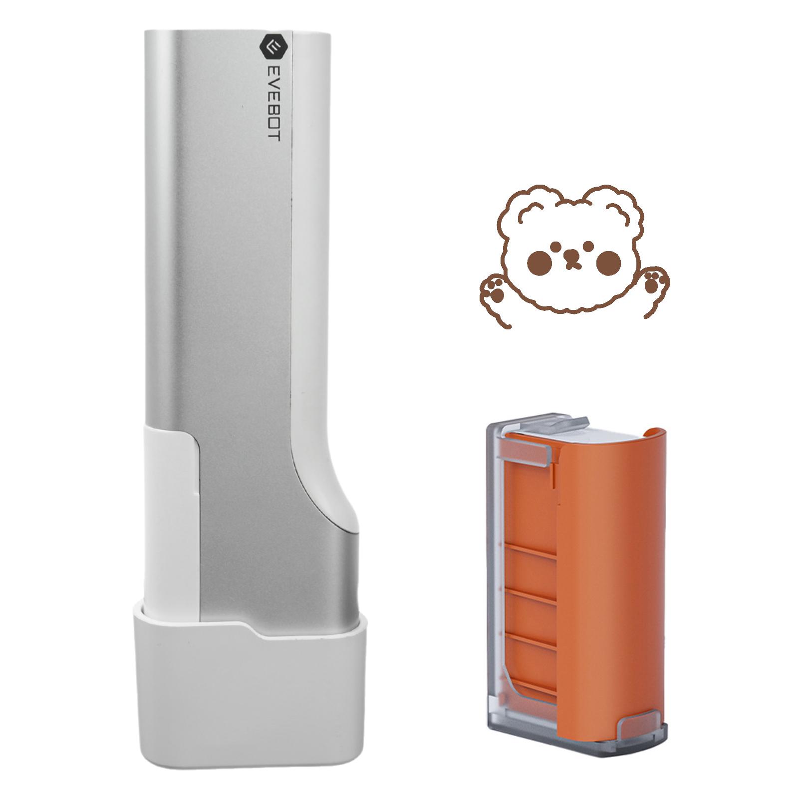 

Портативный принтер для еды, мини-принтер для струйного кофе-латте-арта для самостоятельного изготовления узоров, беспроводной BT-дизайн для ресторанов коричневый