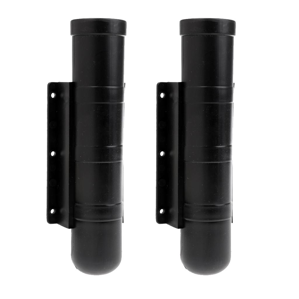 2Pcs Marine Boats Yacht Strong Plastic Side Mounted Fishing Rod Holder White