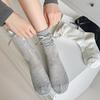 Miu Wind Girl Socks Bow Lolita Medium Tube Stacking Socks Summer Thin Mesh Breathable Cotton Socks Children