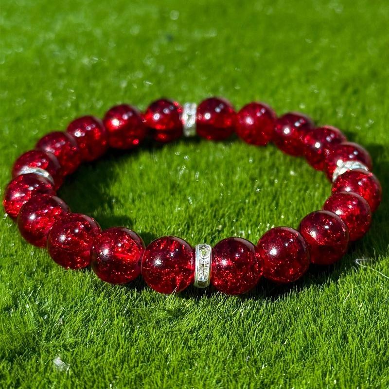1pc/Wealthy and Abundant Stretching Jewelry - 10mm Glass Crystal Stone, Unisex, Attracts Wealth and Good Luck, October Birthstone