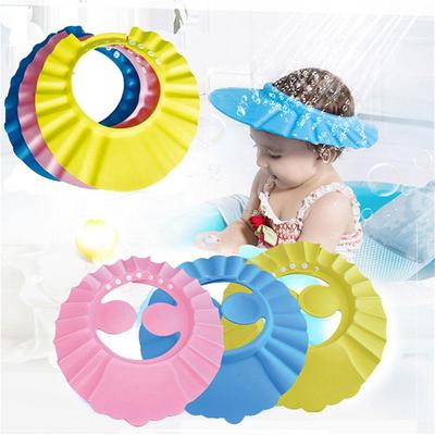 Casquettes de douche imperméables réglables pour filles avec protection pour les yeux, bouclier pour laver les cheveux, visière de bain, chapeau shampooing
