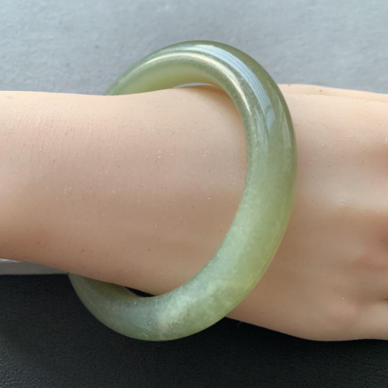 Authentic Hetian Brown Jade Bracelet - Natural Stone 60/61mm