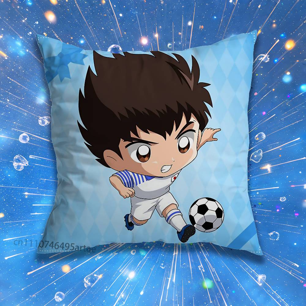 Sports Anime Captain Tsubasa Pillow Case Living Room Sofa Cushion Cover Suitable For Home Bedroom Room Decoration