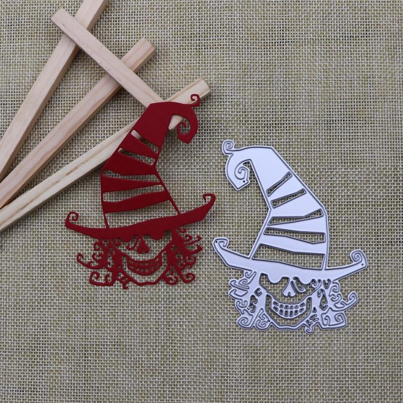 Klaun Čarodějnický klobouk Kovové řezací šablony Scrapbooking Forma Šablona Ručně vyráběné řemesla Embosovací vyřezávací šablona