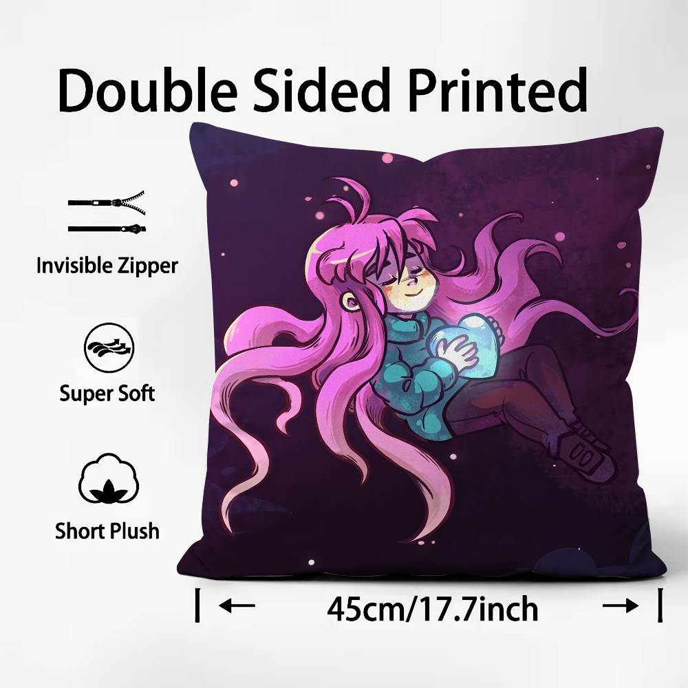 C-Celeste Game Funny Pillow Case Comfort Sofa Bed Silky Elegant Invisible Zipper Custom Decorative Cushion Cover