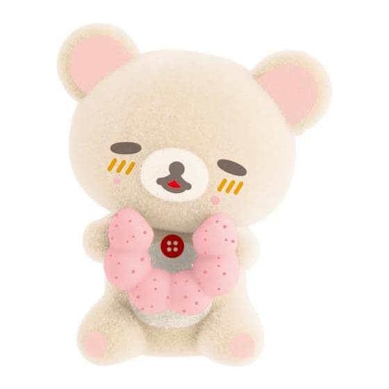 San-X Rilakkuma "Rilakkuma x Mister Donut" Petitirakkuma Mascot Korilakkuma (Pon de Strawberry) AB34602 H35 x W30 x D25mm