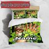 3pcs Duvet Cover Set (1*Duvet Cover + 2*Pillowcase, Without Core), Custom Name Ben 10 Cartoon Pattern Bedding Set, Home Bedroom Decor Gift