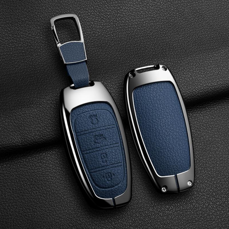 Car Key Case Cover For Hyundai Sonata Sel Ev 6 8 Ioniq 5 Nexo Tucson Sonata Grandeur Sonata Metal Protection Shell