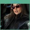 Fall 2024 Geometric Oversized Sunglasses With Uv400 For Travel And Party Wear