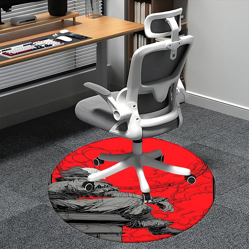 

Charming Clown Chair Mat - Round Carpet for Home Decor, Office Use, Gift Idea - Perfect for Bedroom, Living Room & Various Rooms0234b 80cm