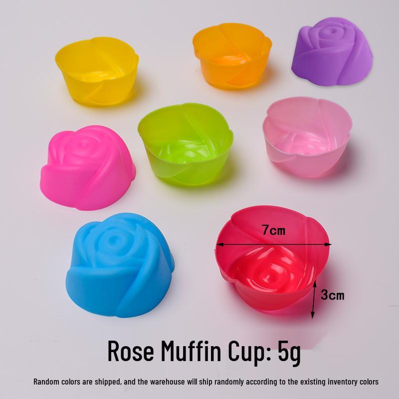 7cm Heart-Shaped Silicone Muffin & Cake Mold for Baking