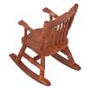 1:12 Miniature Rocking Chair Cute Wood Rocker Furniture Toy   Accessories