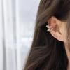 Korean New Design Fashion Jewelry Exquisite 14K Real Gold AAA Full Zircon No Pierced Ear Clip Small Beads Women Daily Earrings