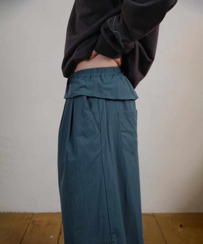 Lipeullegtibeulum Frill Padded Pants (Dark Blue)