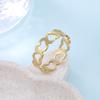 Women's Heart Ring Stainless Steel Gold Wedding Rings Romantic Jewelry Valentine's Day Gift