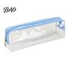 Lightweight Transparent Pouch Clear PVC Pencil Case, Waterproof Stationery Bag for Students, School Case Pen Exam, Large Capacity Zipper Splash-proof