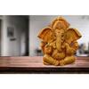 Handcrafted Ganesha Beautiful Lord Ganesha Idol Figurine Showpiece Sculpture Hindu Polyresin Car Dashboard Ganesh Ji Statue Brown