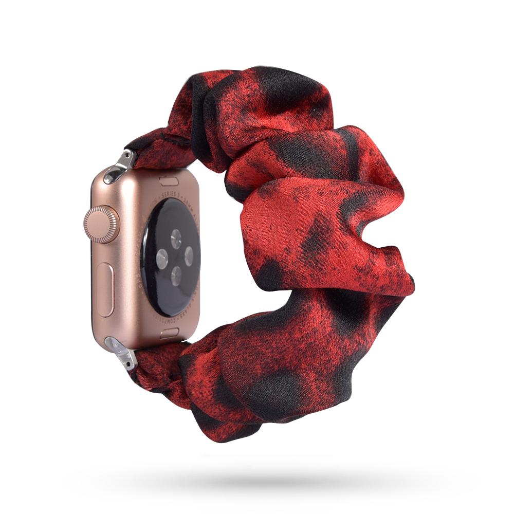 Scrunchie Strap for Apple Watch Band 44mm 40mm Correa iWatch 38mm 42mm Belt Solo Loop Watchbands for Series 7 6 SE 5 4 3