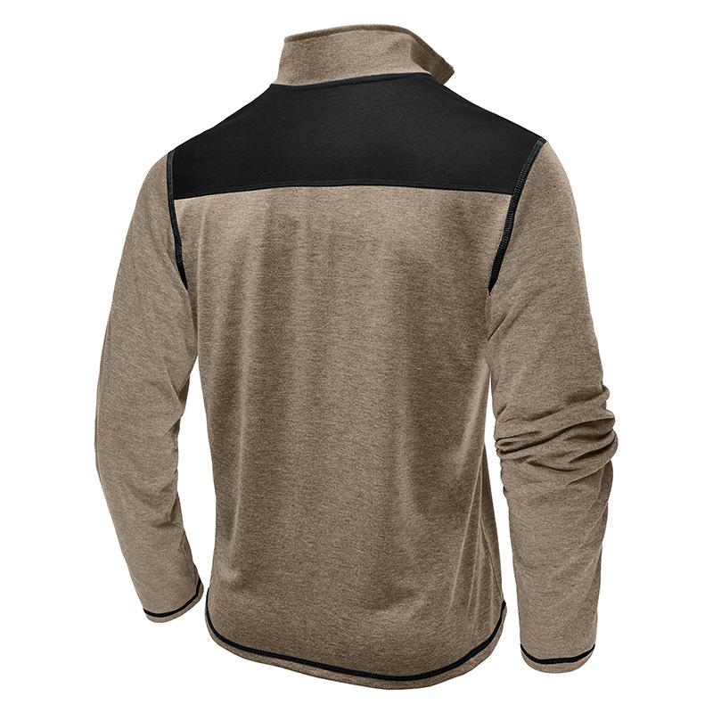 Men's Quarter Zip Up Pullover Tops Slim Fit Lightweight Mock Neck Long Sleeve Sweaters Casual Workout Polo Shirts for Men Casual Golf Sweatshirts