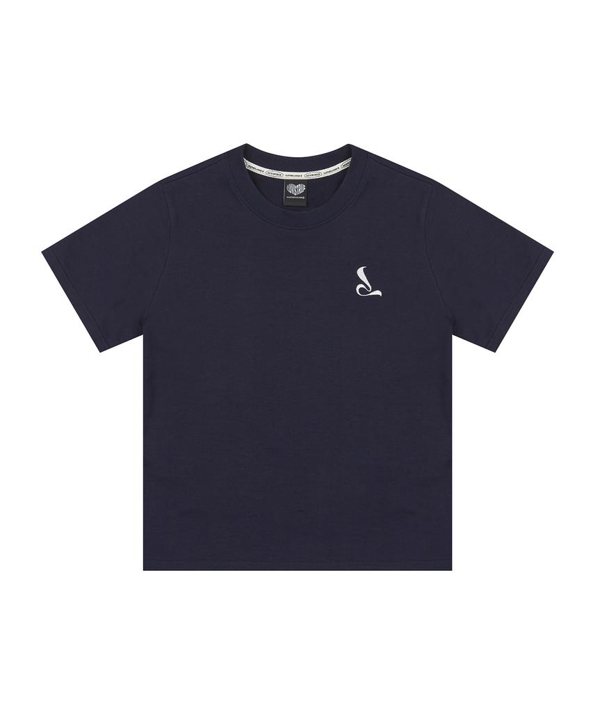 LUVISTRUE Curved L Set Tee(Navy)