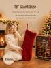 18-Inch Knitted Diamond Pattern Large Christmas Stocking for Gifts - European and American Style