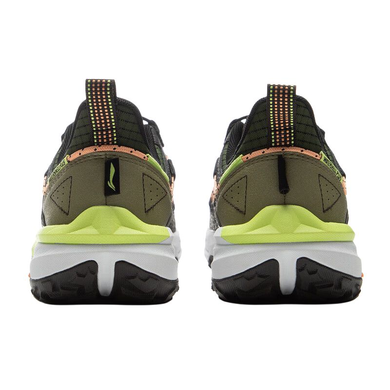 Li Ning Kids Yan Luan 3 V2 Comfortable Soft Non-Slip Wear-Resistant Breathable Support Low-Top Outdoor Shoes Kids outdoor shoes Black Green YKEV002-1