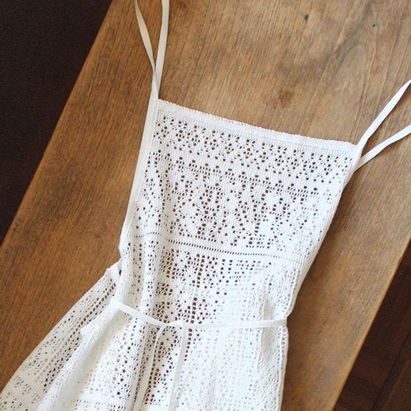 Rubati Marrakesh Crochet Lace Apron Dress_WHITE