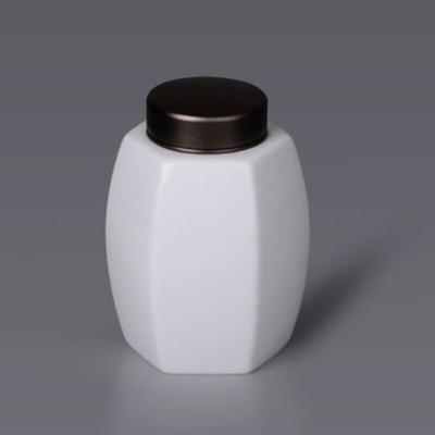 Shangqi Hexagonal White Porcelain Tea Storage Jar