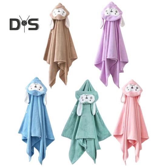 Kapşonlu Bebek Havlusu Düğmeli Emici Bornoz Karikatür Hayvan Mercan Kadife Pelerin Havlu Kızlar Erkekler Küçük Çocuklar Ev Havuzu Kullanımı