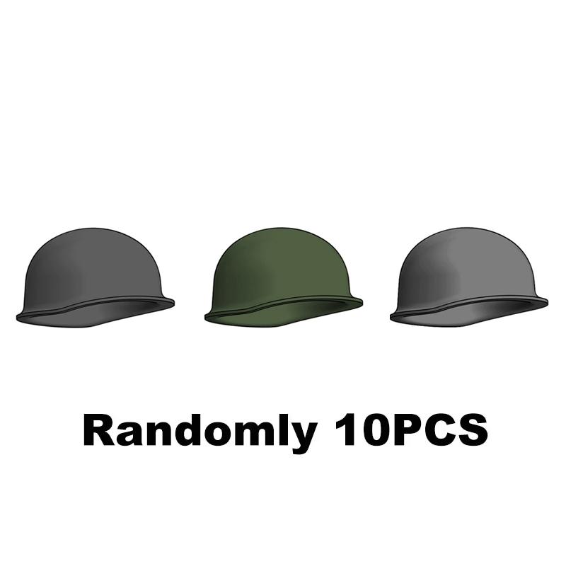 Military Building Blocks Accessories Soldier Figures Soviet Helmets Guard Hat Navy Pirate Firefighter Army Hats Mini Bricks Toys