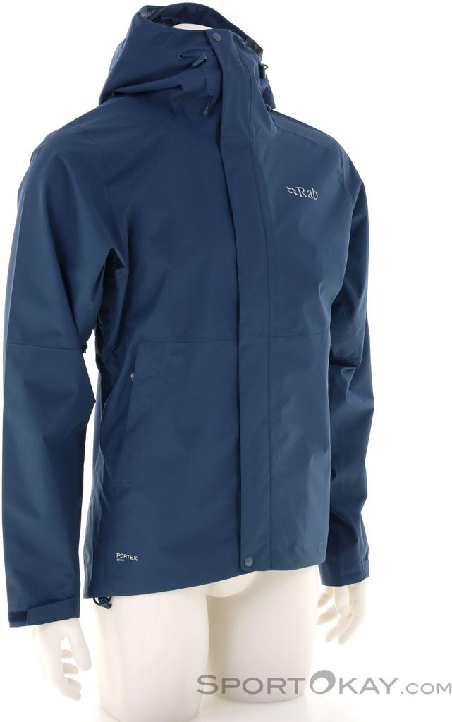 Jacket Rab Downpour Jacket Tempest Blue TMB