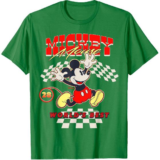 Disney Mickey and Friends 28 Racing Checkered Look T-Shirt