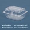 Transparent Disposable Fruit Box with Lid – Food-Grade Plastic, Rectangular, Sturdy for Takeaway, Ideal for Strawberries or Cut Fruit