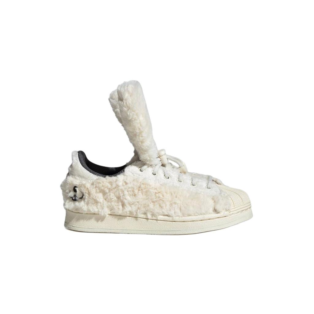 Adidas Originals Melting Sadness X  Superstar Round Toe Durable Low Top Kids Skate Shoes Kids Sneaker White IG8907