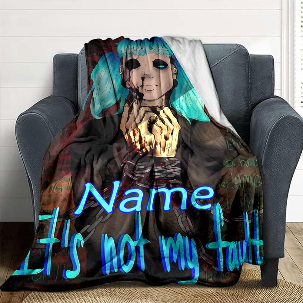 Customiz Name Personality Sally Face Blanket Soft &Warm Sofa Office Bed Travel Lunch Break Blanket, Gift Suitable All Seasons