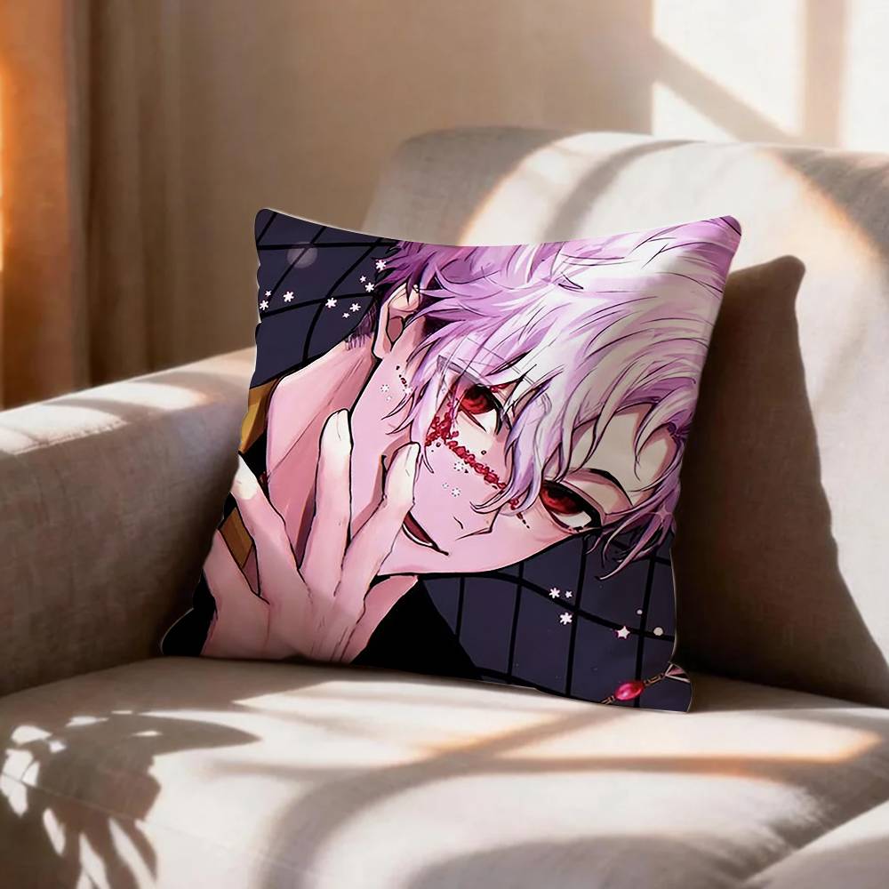 Blue Lock Manga Character Bunny Iglesias Pillow Case Pattern Printed Pillowcase For Living Room Sofa Cushion Cover