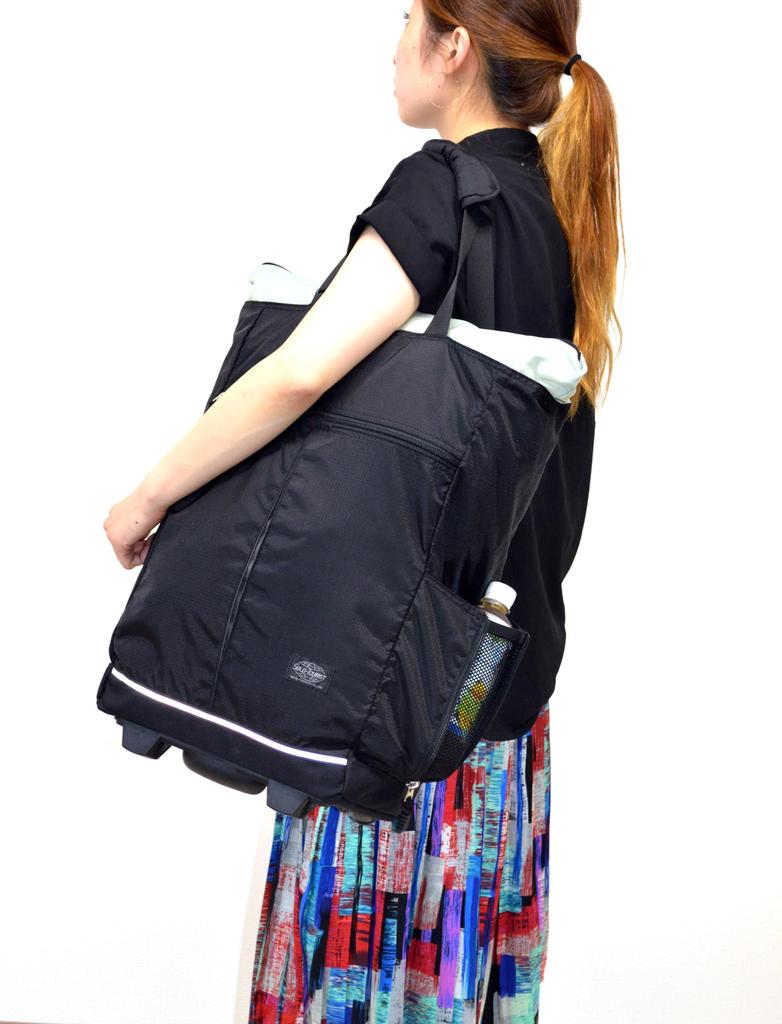 Carry Bag Tote Bag Lightweight 2WAY Travel Shopping Cart Shopping Carry Tote Sack Carry 23 Liter 23L 48 Cm Black [Solo Tourist] Carry-on 1.45kg TSC-80