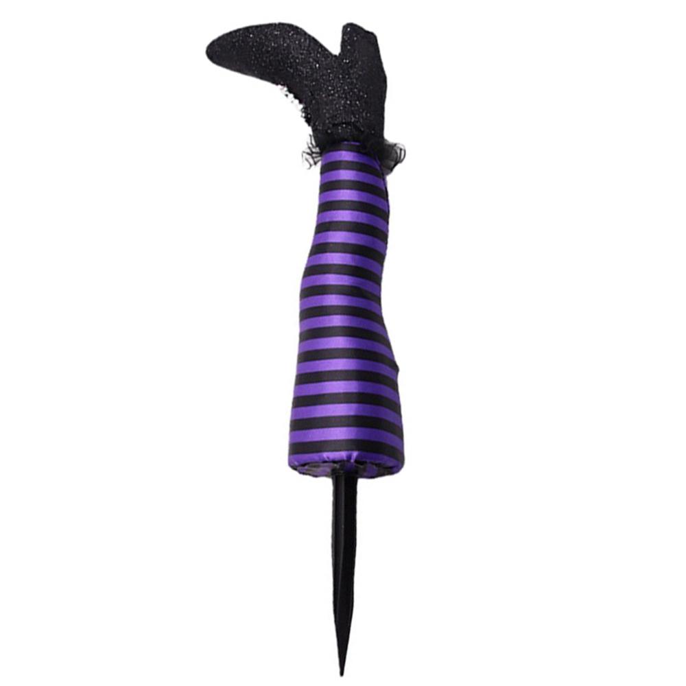 

1 шт. Хэллоуинские ноги злой ведьмы съемные протезные ноги ведьмы украшения на Хэллоуин открытый двор сад газон кол вечеринка декор фиолетовый