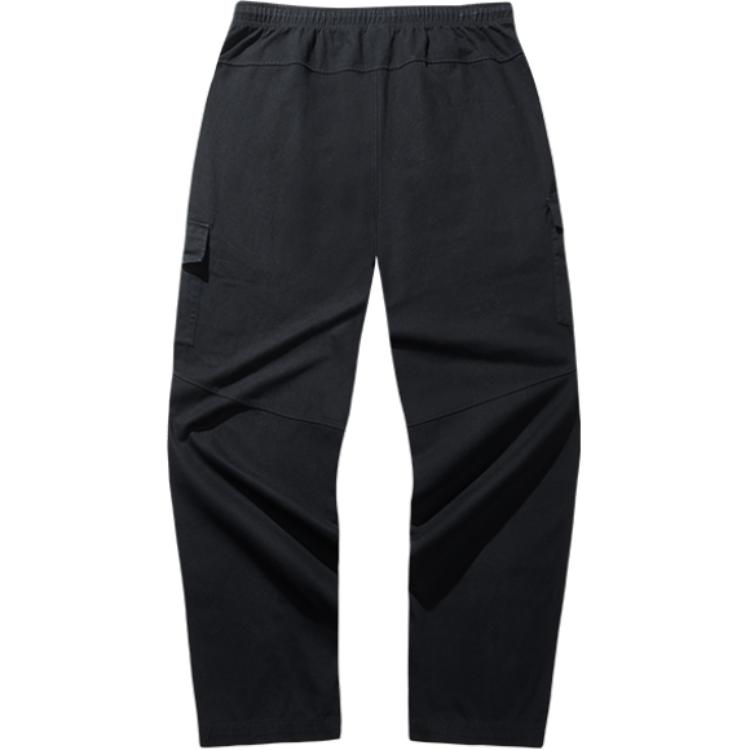 Anta American Style Woven Work Straight Leg Casual Pants Men bottoms Basic-Black 952448503-1