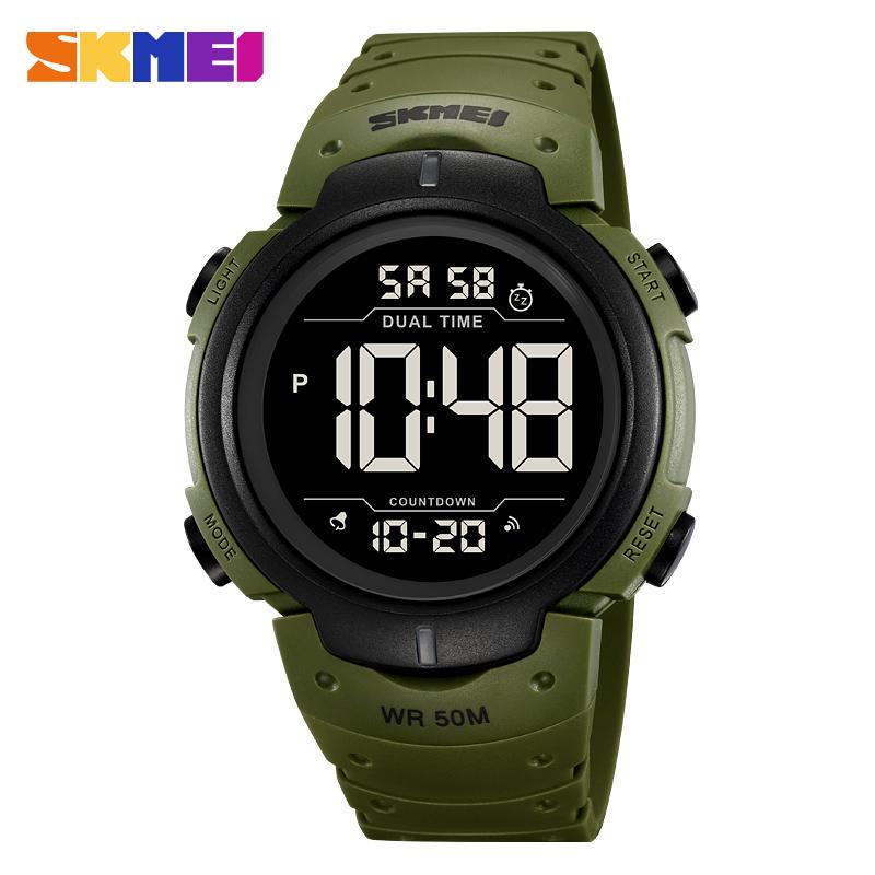 SKMEI 2304 Digital Watches for Man Sport Calendar Mens Wristwatch Luminous Big Dial 50M Waterproof Countdown Clock Reloj Hombre
