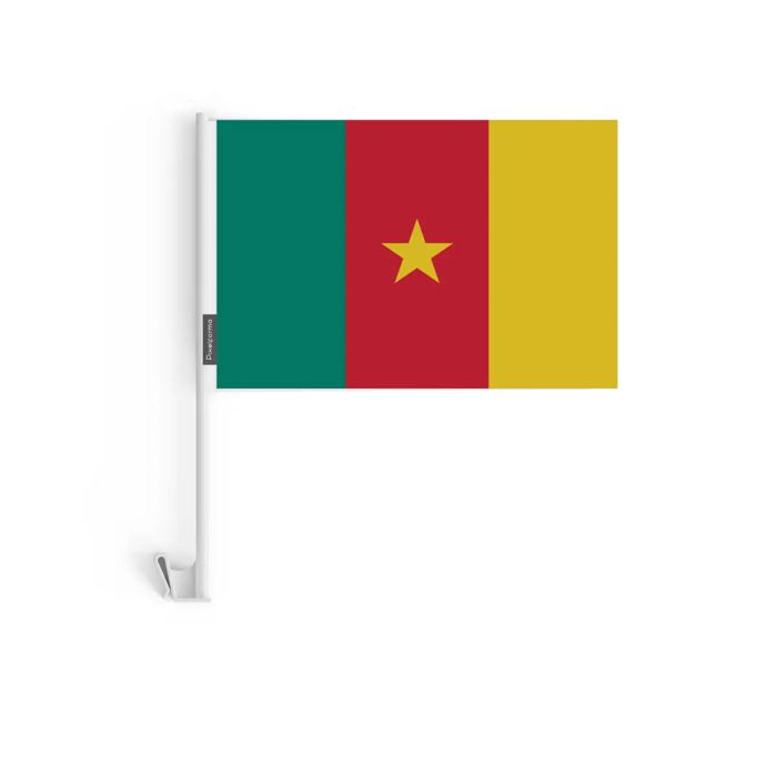 Drapeau - Multicolore - Cameroun - 10 pièces - 14 x 21 cm - Polyester