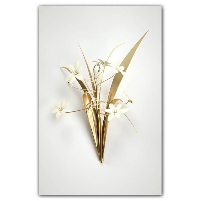 

Современный стиль минималистская картина маслом золотые растения листья холст картина стены искусства коридор гостиная спальня украшения дома без рамки 21*30cm No Frame