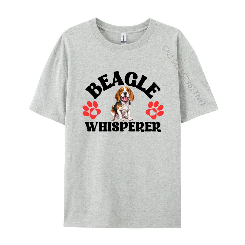 Beagle Whisperer TShirt Unisex Funny Beagle Character Dog Footprints Basic Tees Luxury T Shirt Unisex High Quality