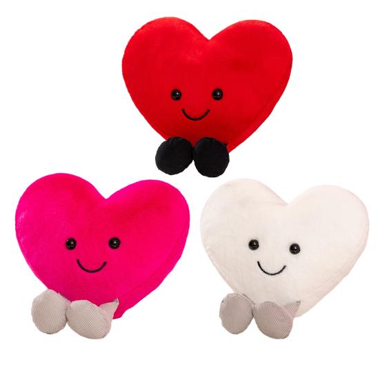 Plush Doll PP Cotton Filling Valentine's Day Heart Pillow Romantic Red