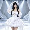 Costume Cosplay Stage Alieno Con Vestito Bianco Smanicato a Palloncino Per Fan di Anime