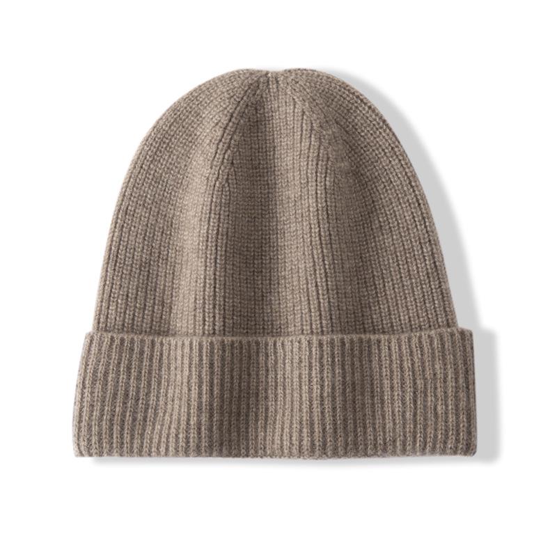 Women's 100% Pure Cashmere Hat - Versatile, Solid Color, Warm, Ear Protection Head Wrap