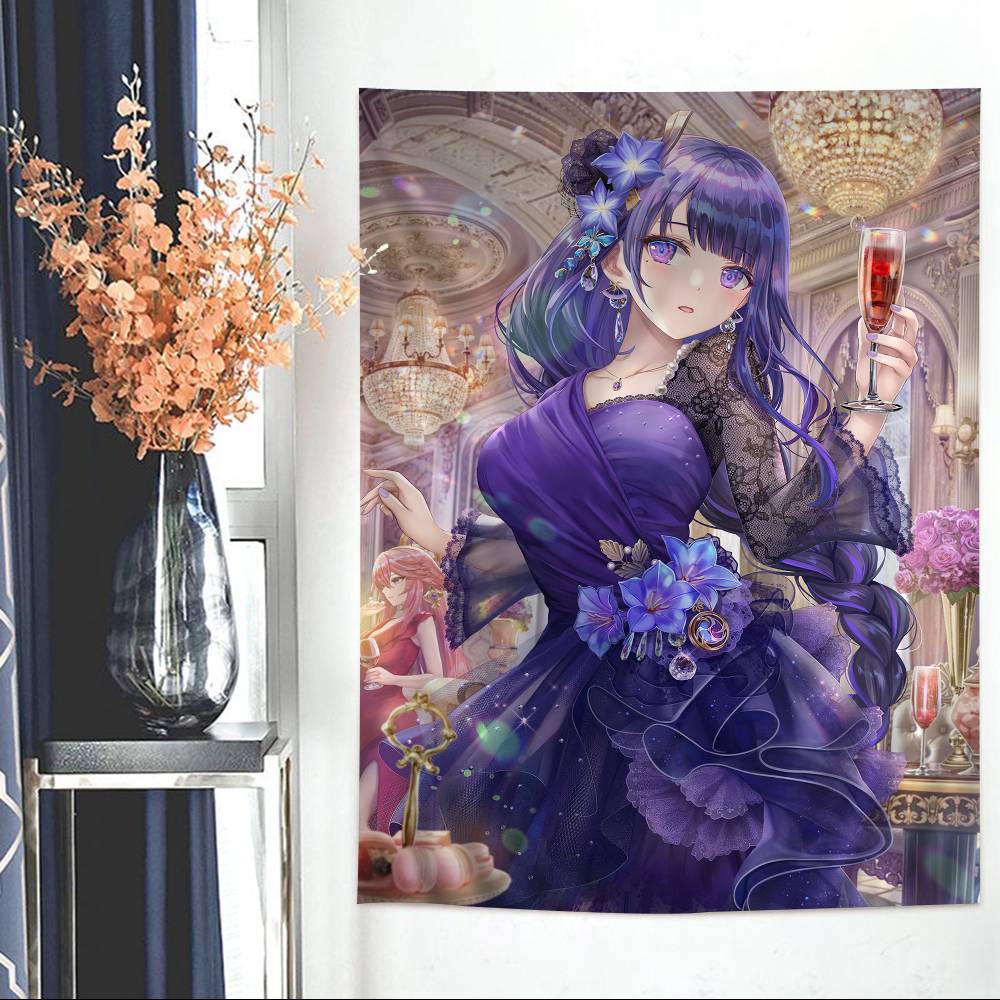 Genshin Impact Beelzebul Hippie Wall Hanging Tapestries For Living Room Home Dorm Decor Art Home Decor