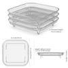 3Pcs Air Fryer Rack Drain rack Metal Oven Air Fryer Racks For Baking Stackable Grill Skewer Rack Fit All Airfryer Kitchen Gadget