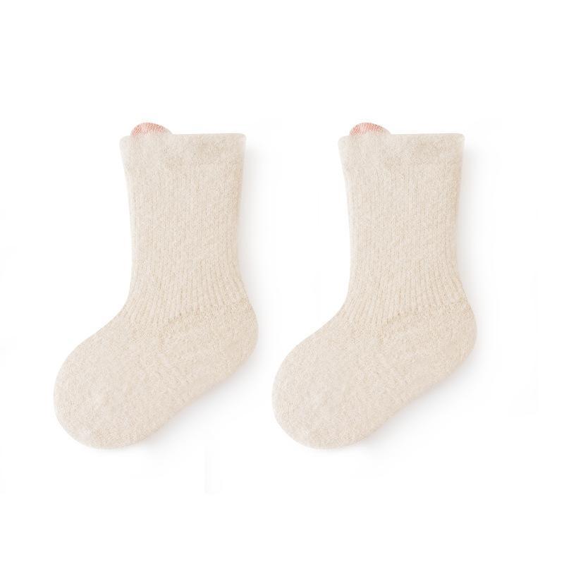 Baby Thickened Terry Socks For Girls Boys  Autumn Winter Newborn Warm Boneless Sock Cute Ear Candy Color Stockings 0-5Years